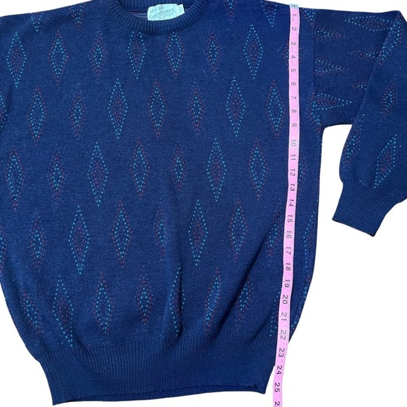 Vintage 90s Sears Roebucks Wool Blend Pullover Sweater Made in Italy Mens Medium - Picture 8 of 8